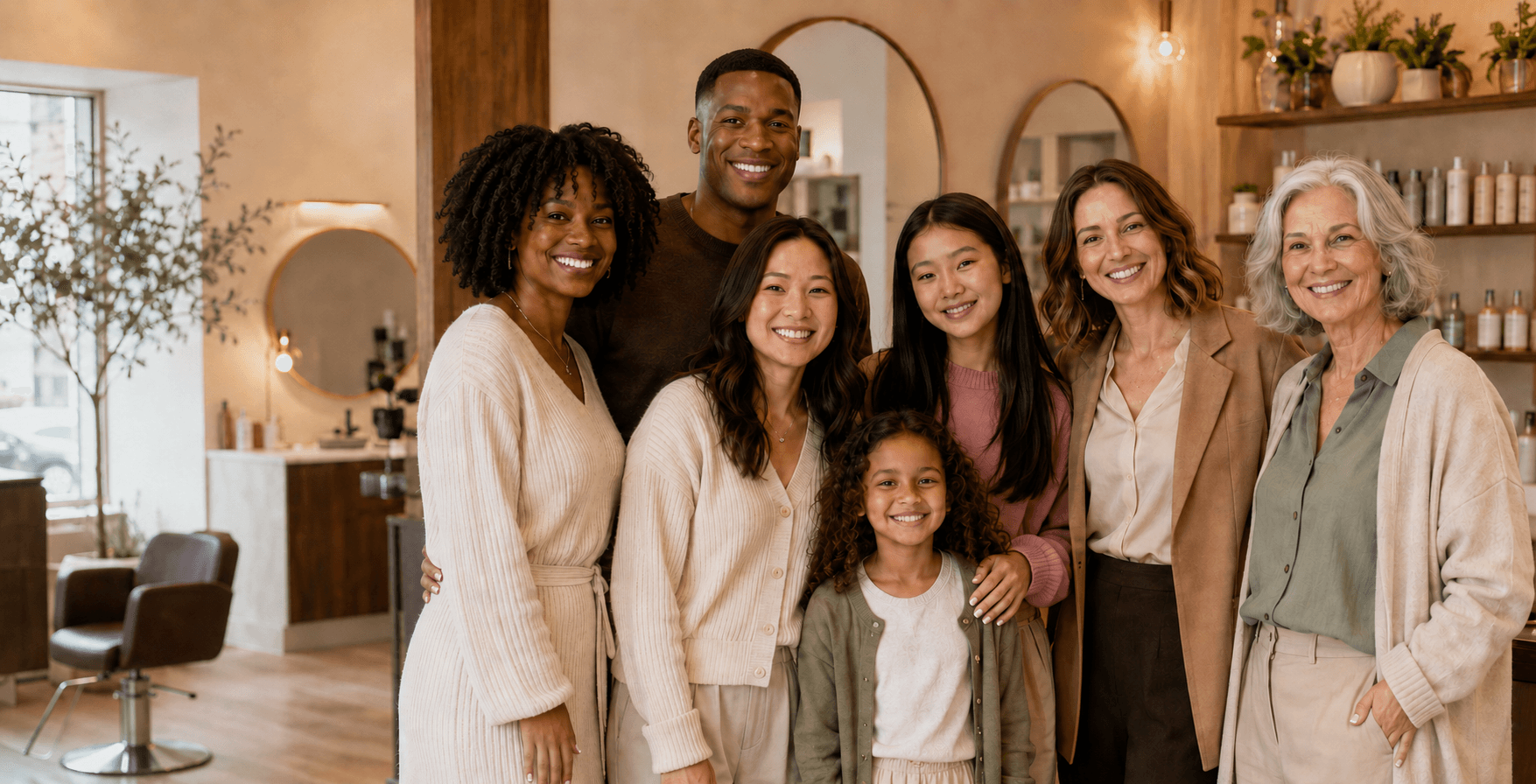 A multigenerational group of Luxury Unique guests